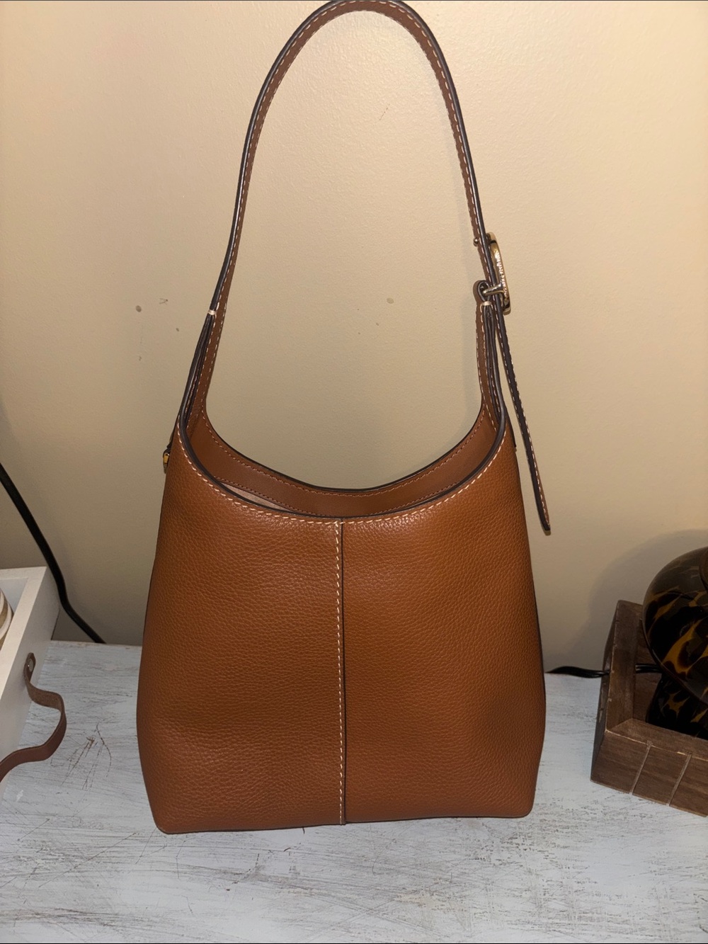 kate spade Cognac Pebbled Leather Shoulder Hobo - Picture 3 of 3